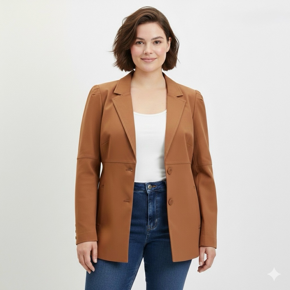 EUC 7 Diamonds Tailored Blazer  – XL – Cinnamon Brown